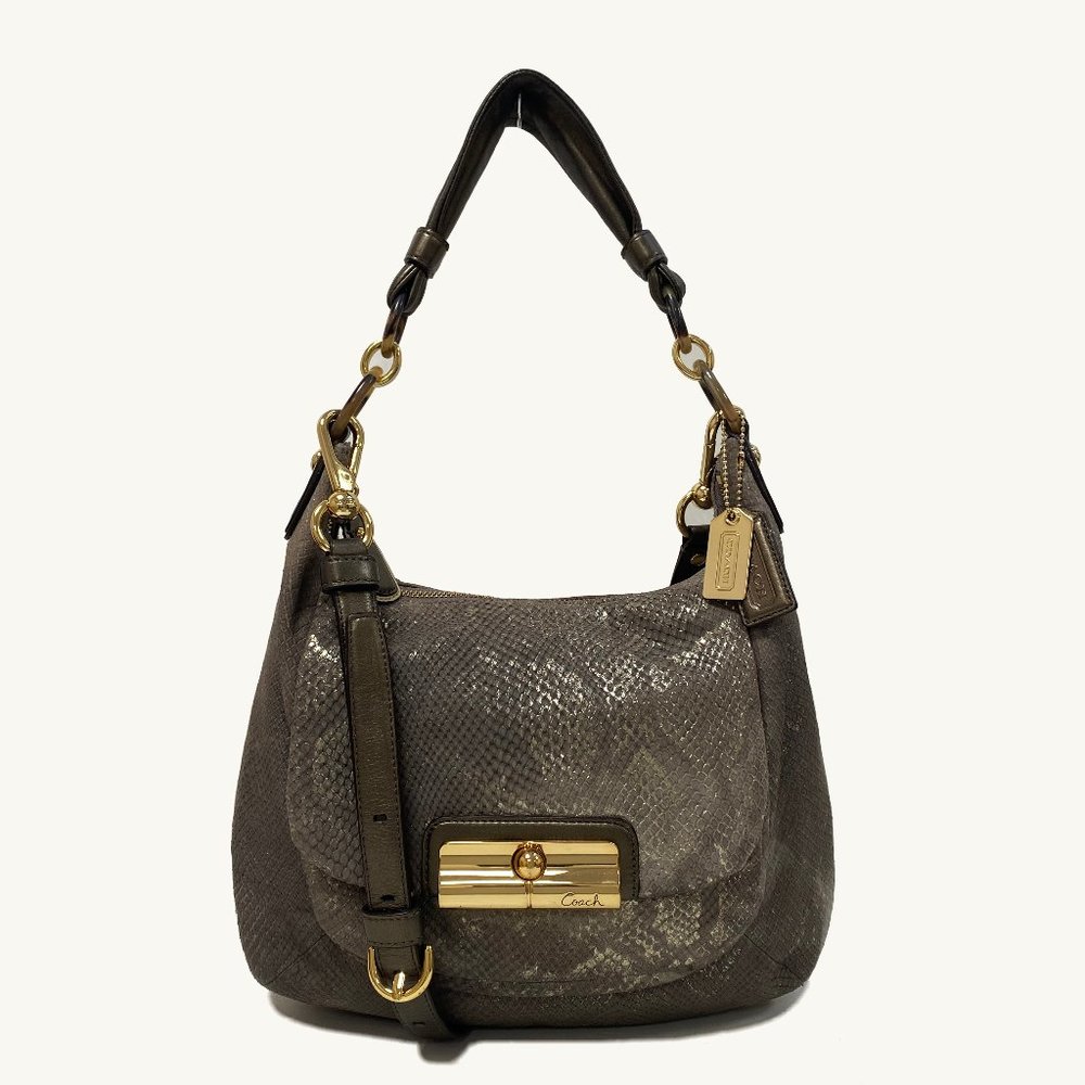 COACH 18306 Kristin Python Embossed Bag